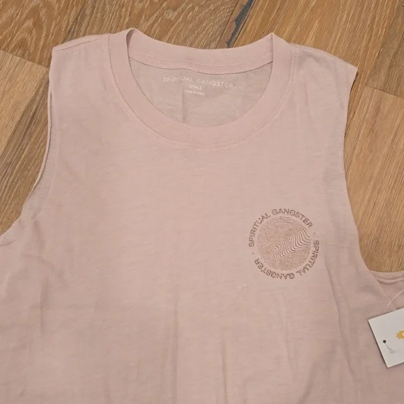 Spiritual Gangster Quartz Pink Crop Tank Small NEW - Picture 3 of 4